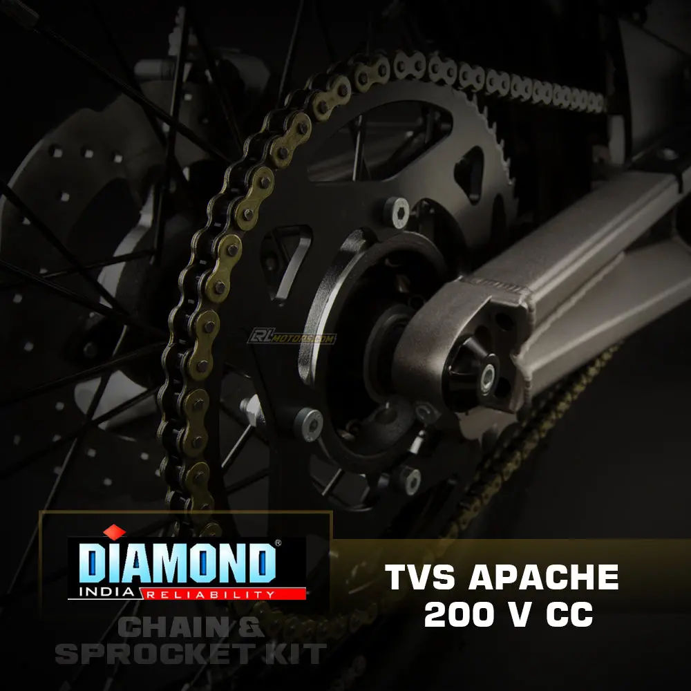 Tvs Apache  200V Cc - Diamond Chain Sprocket Kit (K182) 1