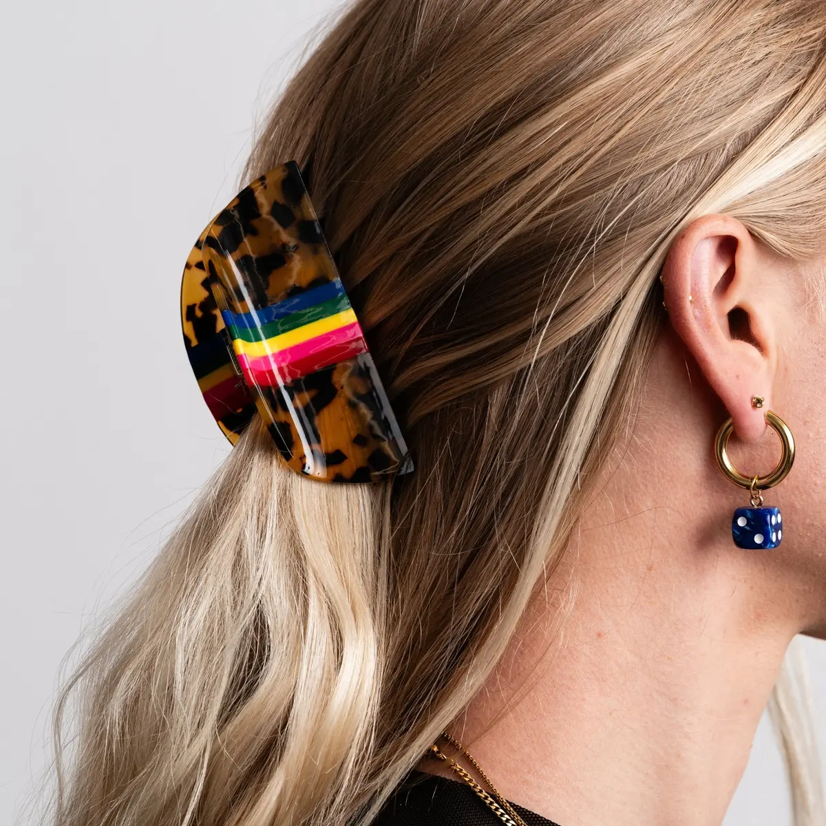 Tortoise Rainbow Hair Claw 1