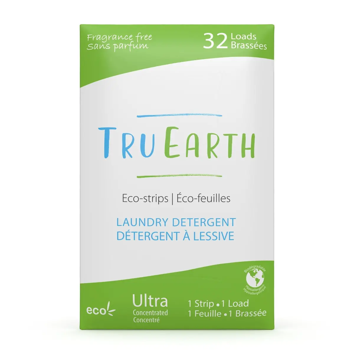 Tru Earth Eco-Strip Laundry Detergent - Fragrance Free - 32 Loads 1