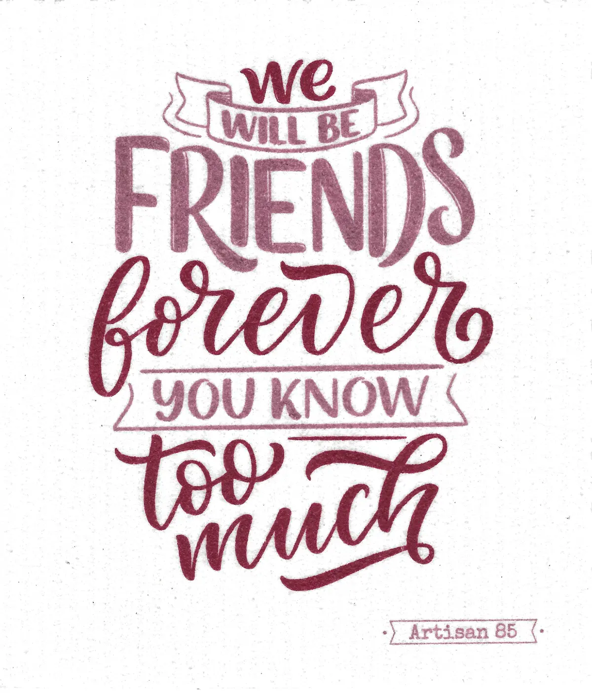 Artisan 85 | Swedish Sponge Cloths | Friends Forever | Wd253 1