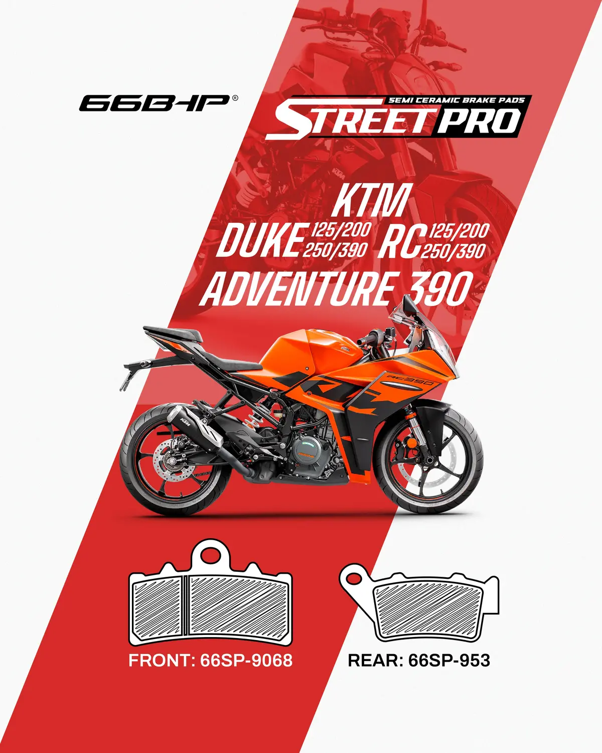Ktm Adventure 390 Street Pro Semi Ceramic Brake Pads 1