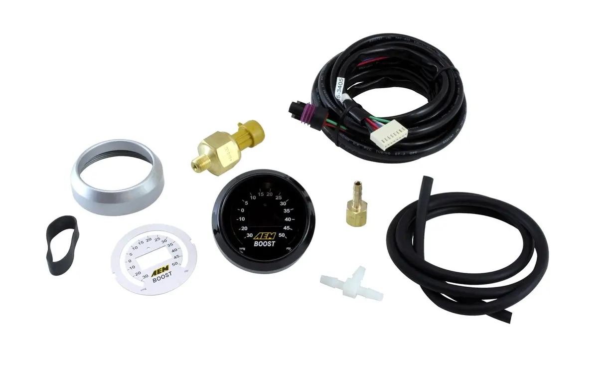 Aem 30-4408 Digital Display Gauge – Programmable, Wideband O2 & Boost Compatible 1