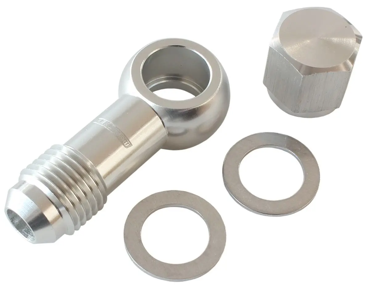 90-Degree Red Banjo Fitting Kit For Fuel Pumps 1