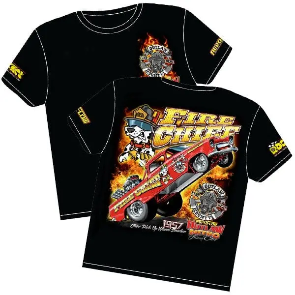 Firechief Wheelstander Graphic T-Shirt – Yellow Crew Neck (Rtfire-Yl) 1