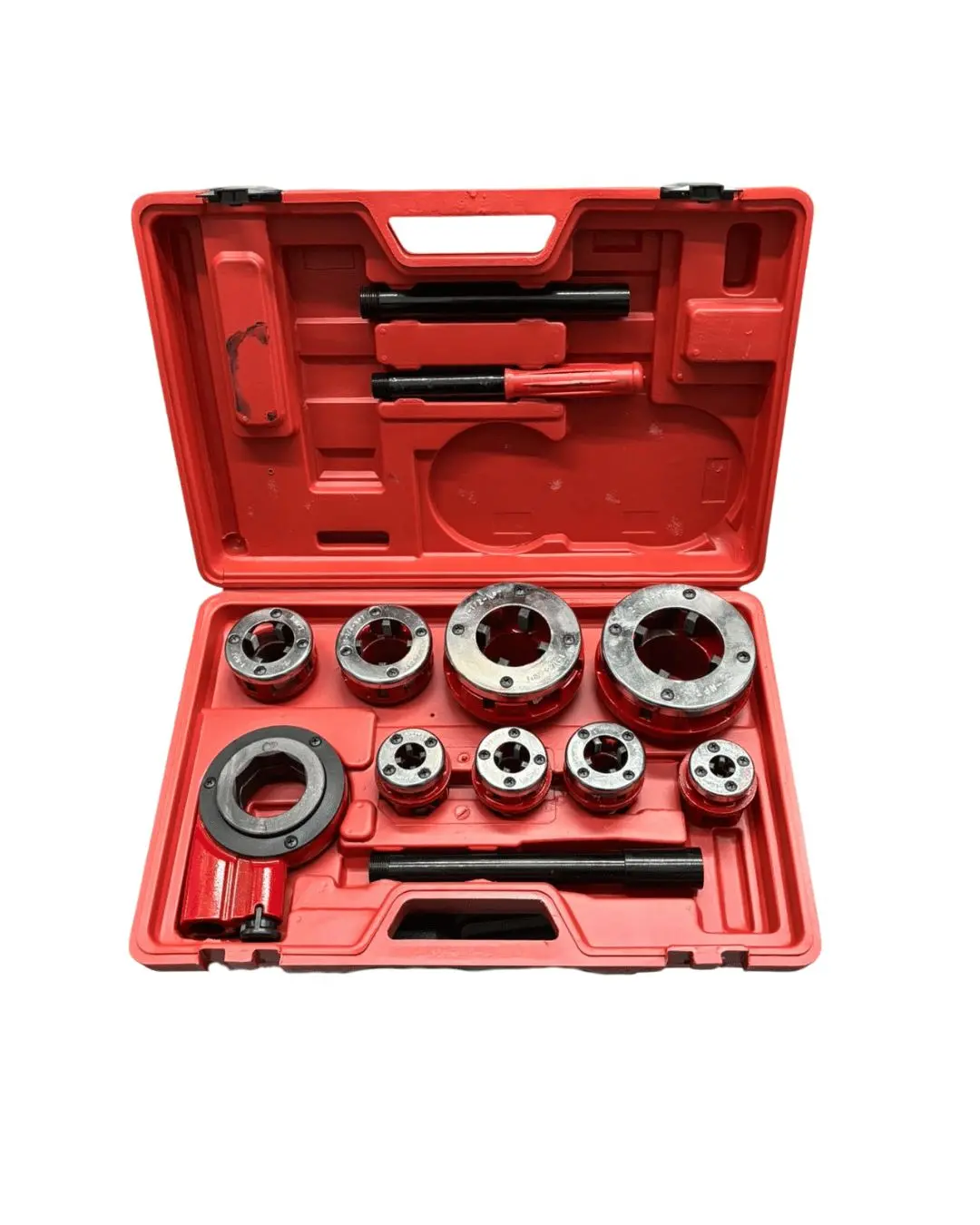 Aiko Manual Ratchet Die Stock Set Hand 3/8"-2" Npt No. 63 (3/8"X2,1/2",3/4",1",1-1/4",1-1/2",2") | Model: Tm-Wt0320-Npt 1