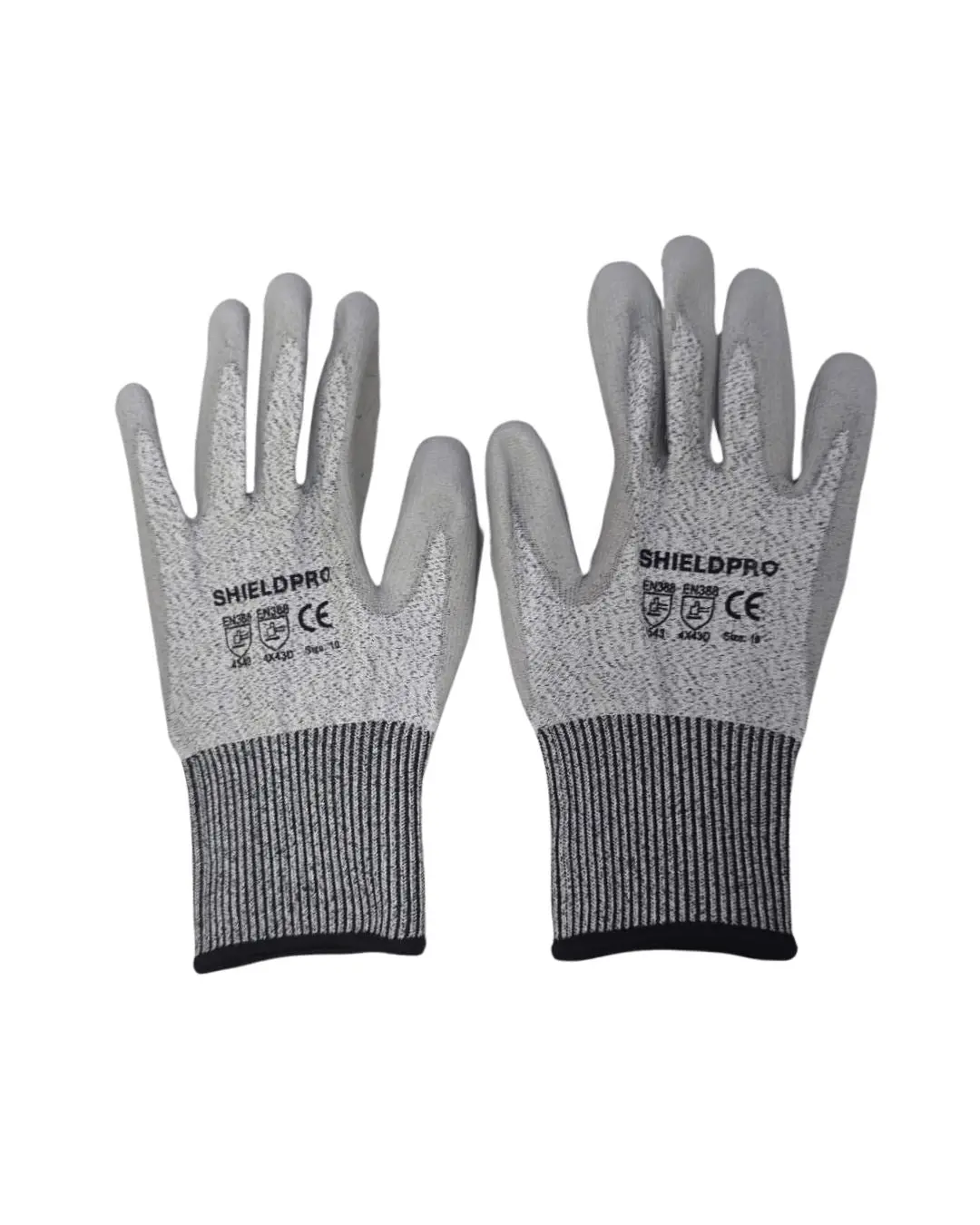 Aiko Pu Grey Glove 10" Level 5 Cut (4543D) (1 Pack=12Pairs) (1 Carton 120Pairs)  | Model: Glove-Or-Pu-Sh 1