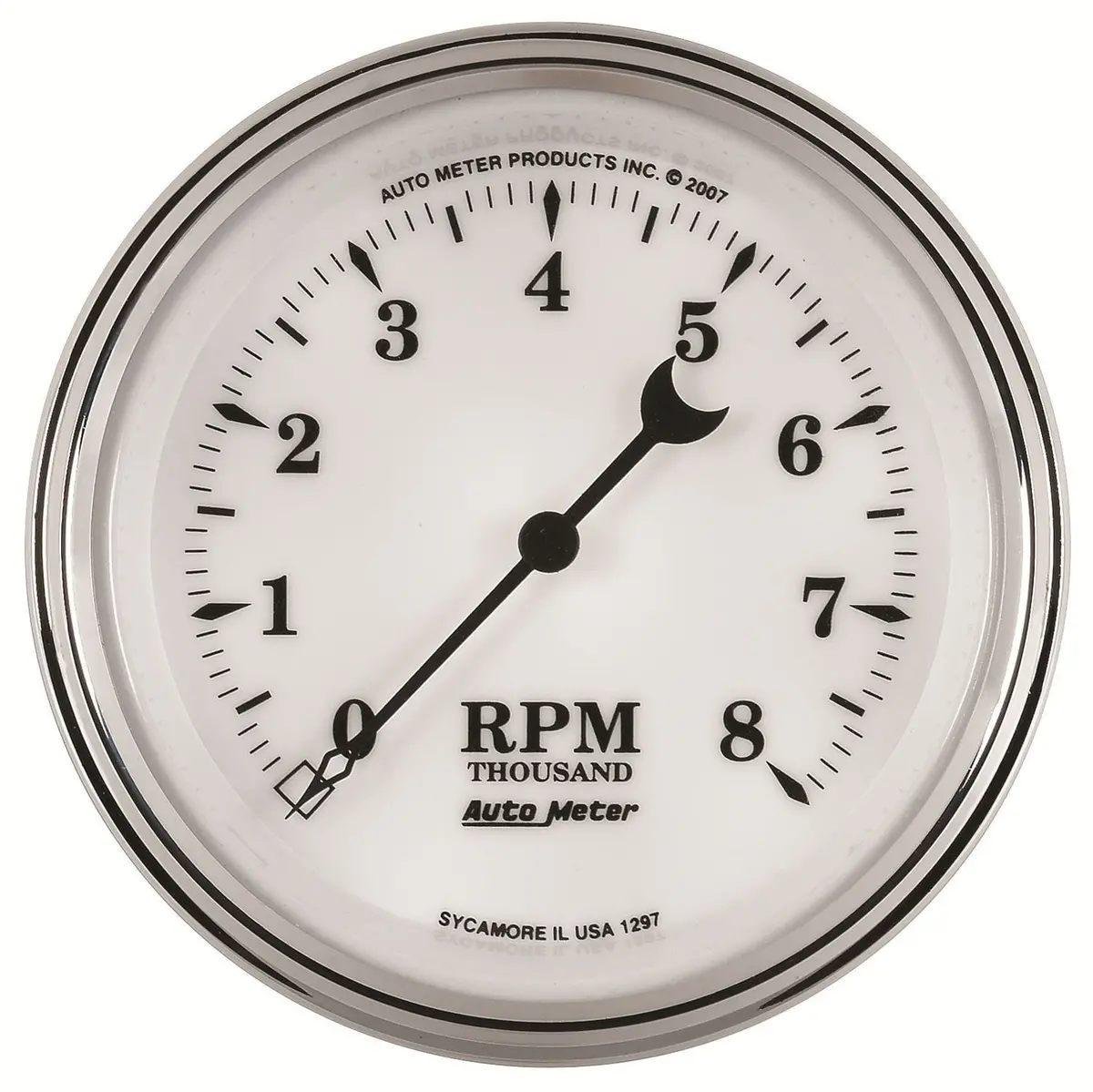 Old Tyme Au1297 White Ii Analog Tachometer – Vintage-Style Rpm Gauge 1