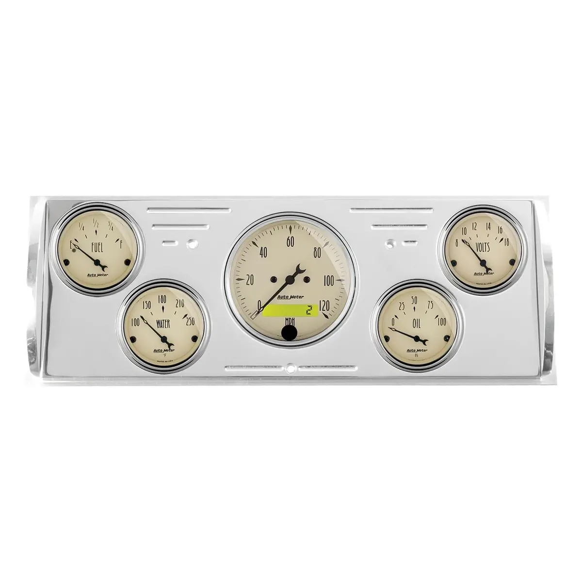 Autometer Antique Beige Gauge Cluster – Vintage-Style 5-Inch Instrument Panel (7057-Ab) 1
