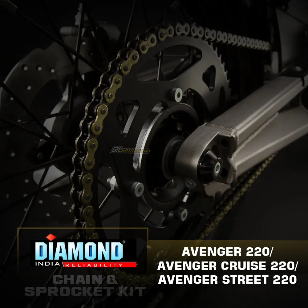 Bajaj Avenger 220 / Cruise 220 / Street 220 - Diamond Chain Sprocket Kit (K167) 1