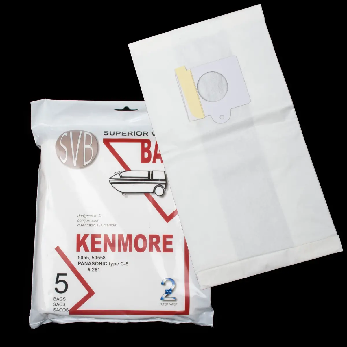 Kenmore & Panasonic Vacuum Bags | 5 Pack | Ba261 Our Most Popular Bag 1