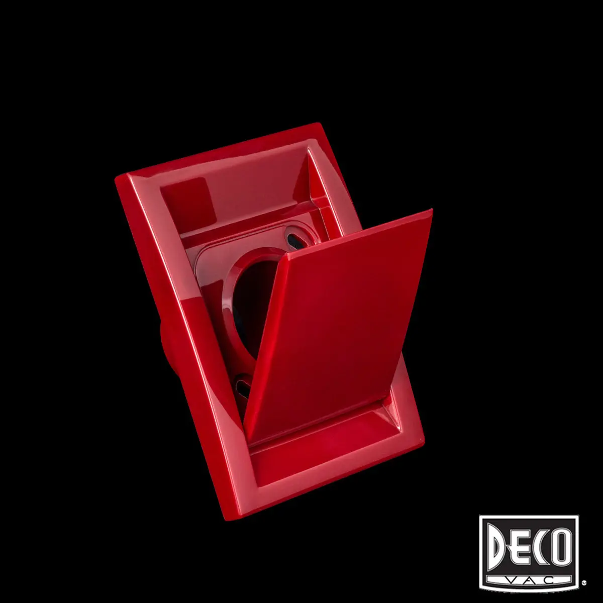 Central Vacuum Wall Inlet Valve Classic Deco Red Square 1