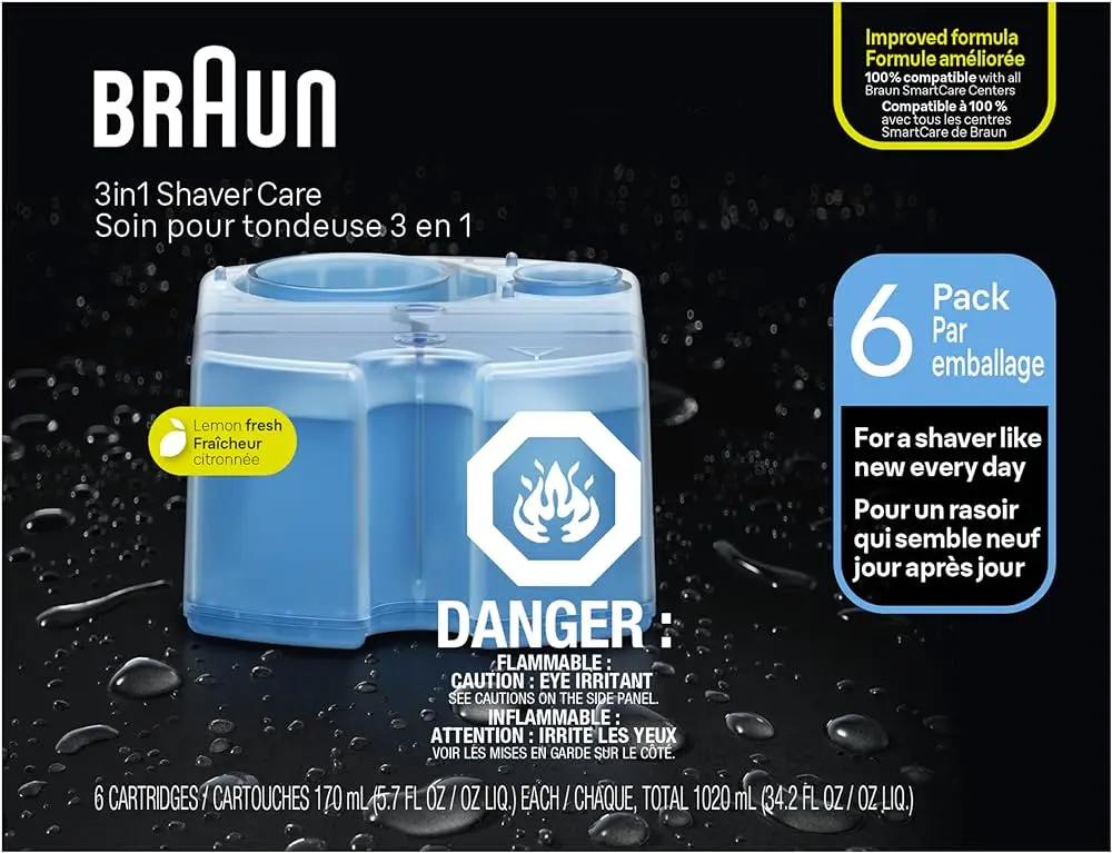 Braun Clean & Renew Refill Cartridges, 6 Pack (New Version)  Oem 1