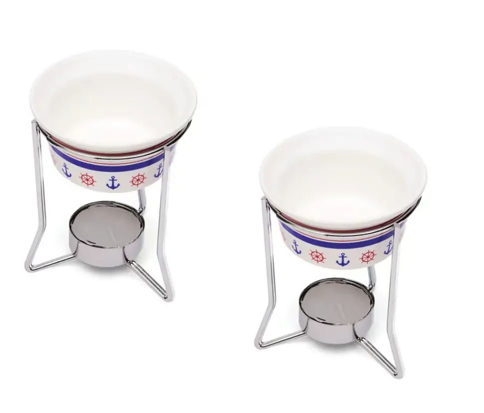 Seafood Nautical Butter Warmer Set - Set Of 2 1