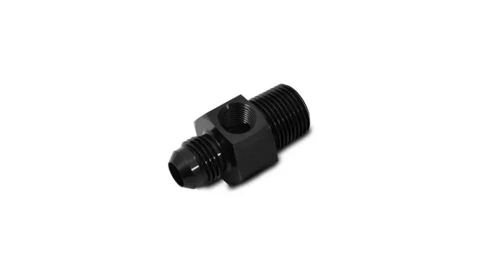 Vibrant Performance 16496 Male An Flare To Male Npt Union Adapter With 1/8" Npt Port; Size: -6An; 3/8" Male Npt 1