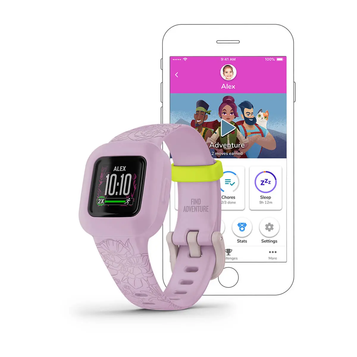 Garmin Vivofit Jr 3, Ww - Lilac Floral | 49-Gar-010-02441-01 1