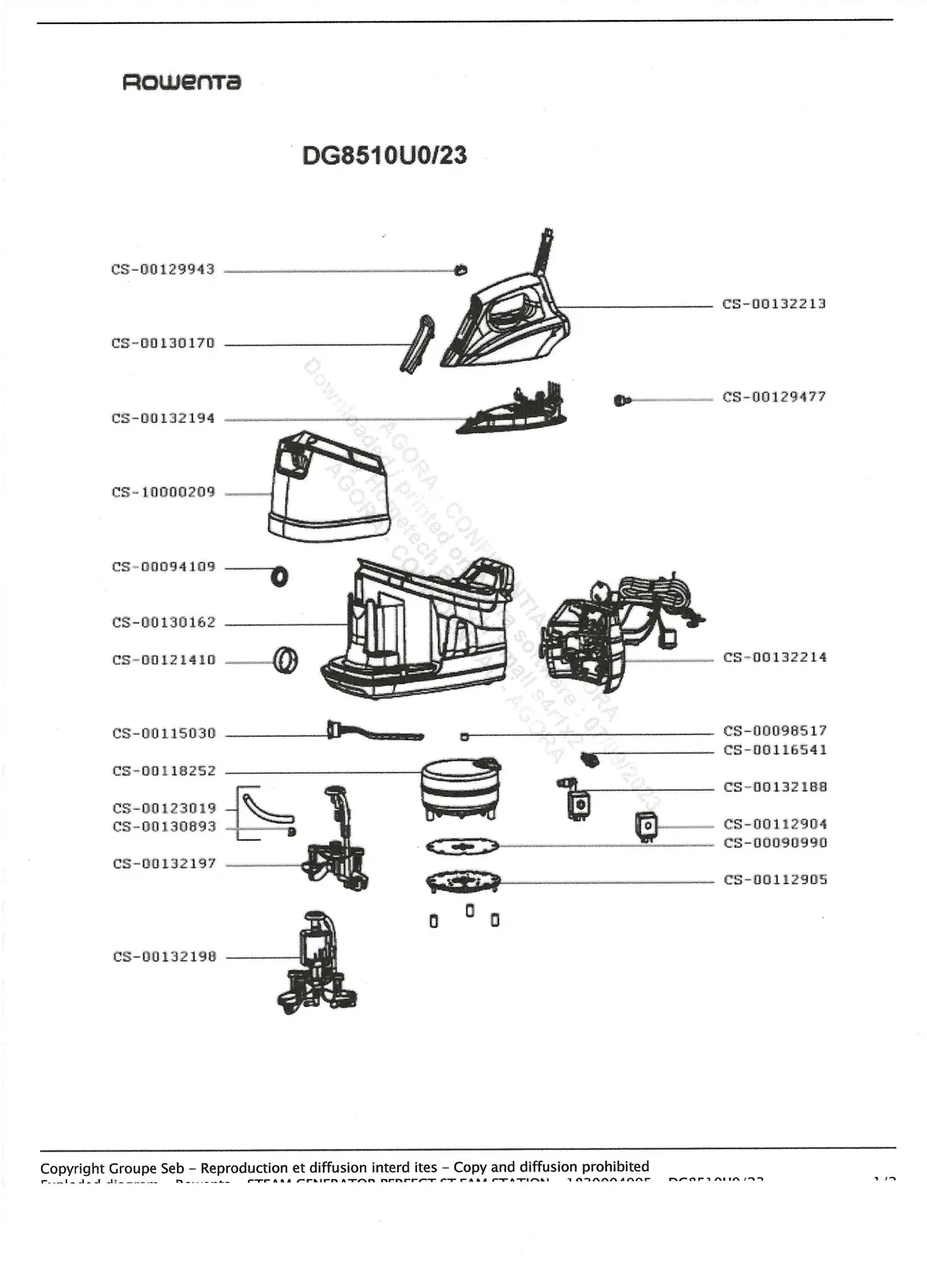 Rowenta Replacement Pump Cs-00132198  Cs-00141578  2 - 3 Week Delivery Special Order 1