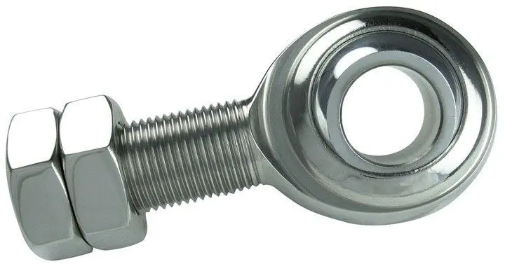 Borgeson Polished Stainless Steel Rod End Bearing Steering Shaft Support For 4/4" Shaft 1