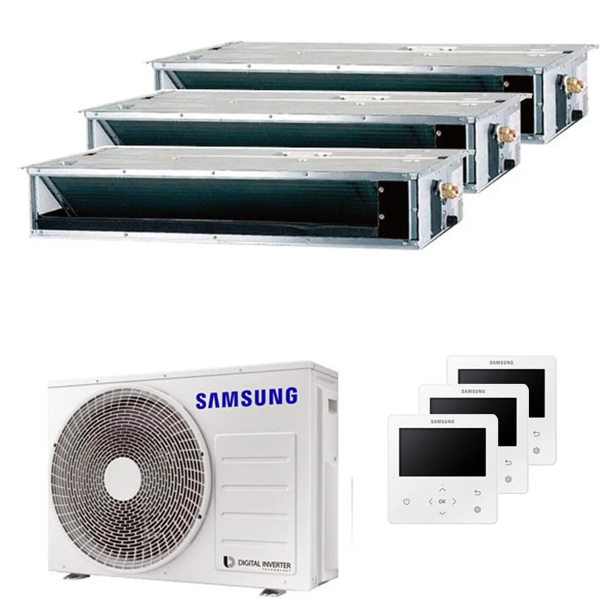 Samsung Ducted Air Conditioner Trial Split 9000 + 9000 + 12000 Btu Inverter A +++ Outdoor Unit 5.2 Kw 1