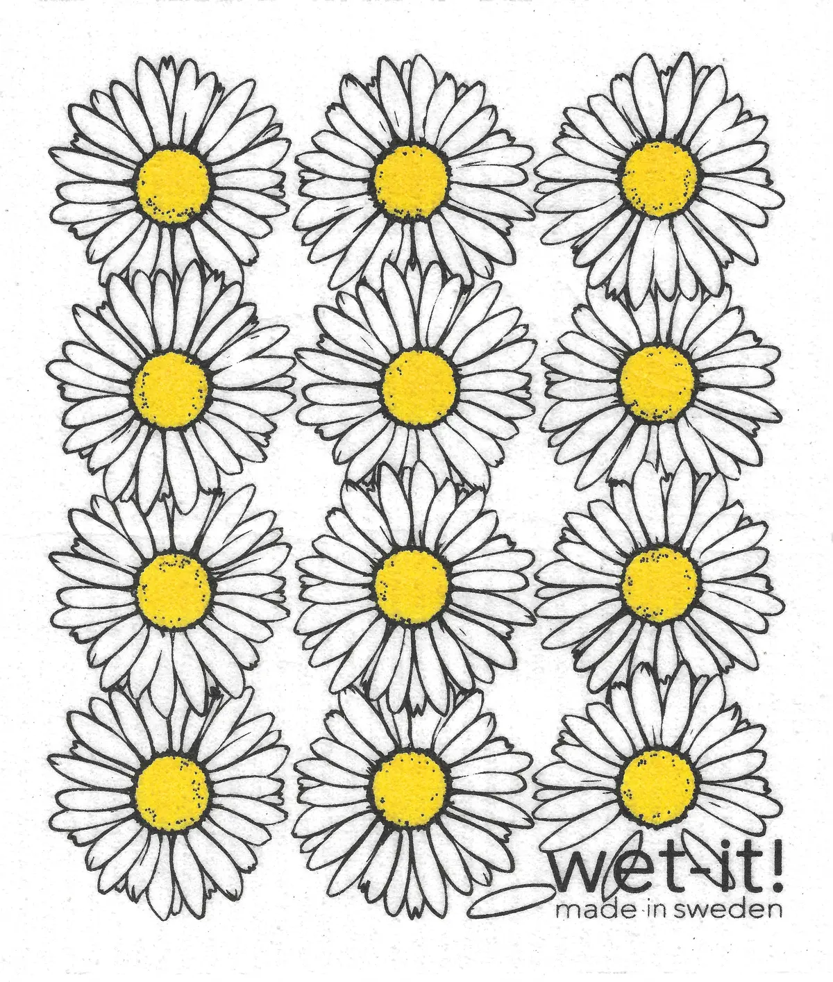 David Shaw | Swedish Sponge Cloths | Daises | Wc1003 1