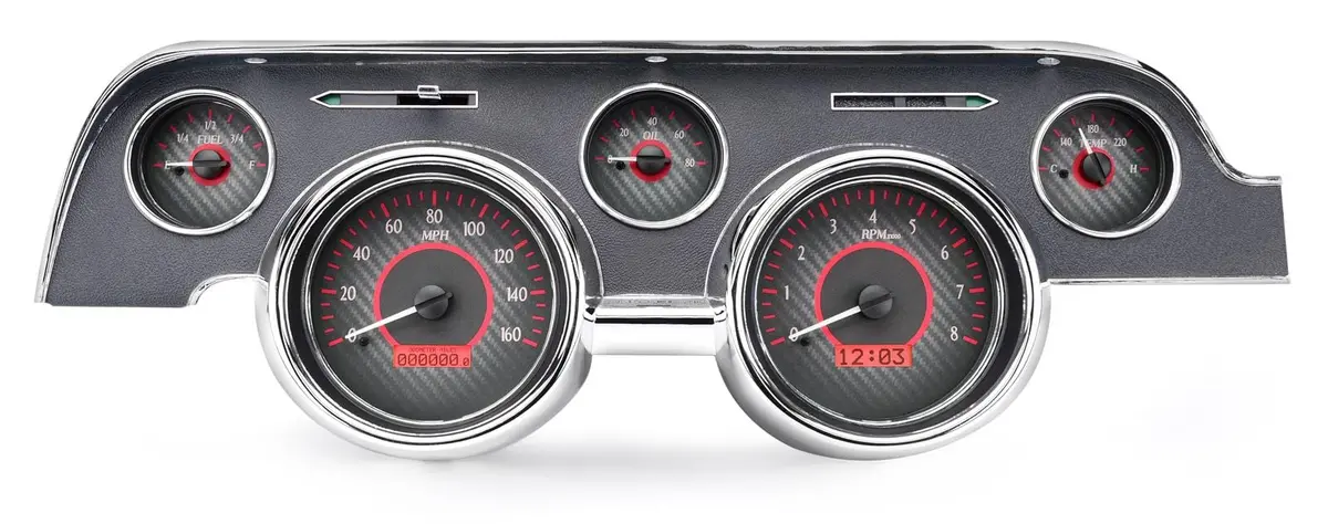 Dakota Digital Vhx-67F-Mus-C-R Direct-Fit Analog Gauge System – Muscle Car Edition 1