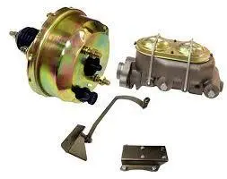 Pete And Jakes 1936-39 Chevy Brake Booster Assembly W/Pedal And Bracket 1