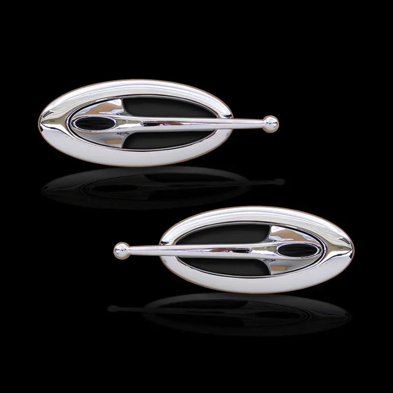 Clayton Machine Works Ball End Elliptical Bezel Door Handles (Pair) 1