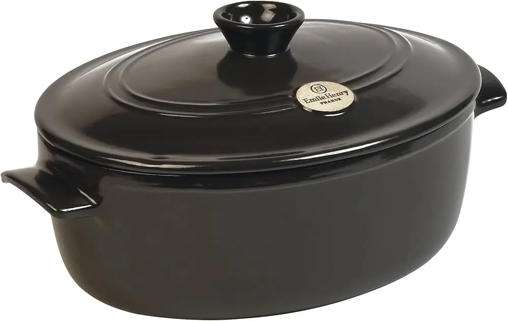 Emile Henry Oval Stewpot Dutch Oven Casserole 6L Red 1