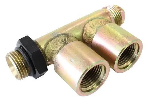 Double Hi-Speed En7001Cc V-Band Tee Fitting – Stainless Steel, 180° Flow Split 1