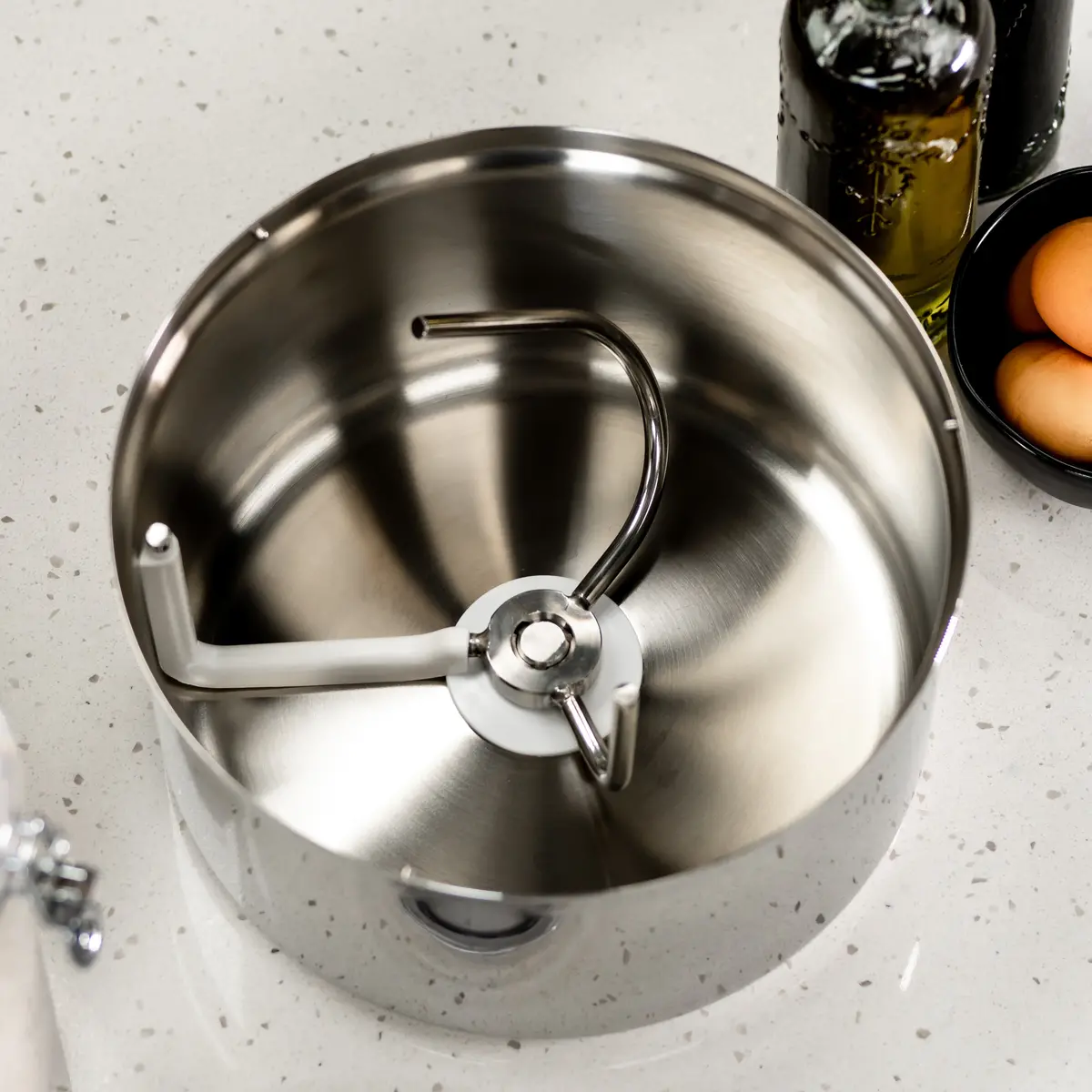 Bosch/Nutrimill Bottom Drive Stainless Steel Bowl For Low-Hydration Dough & Large Batches 1