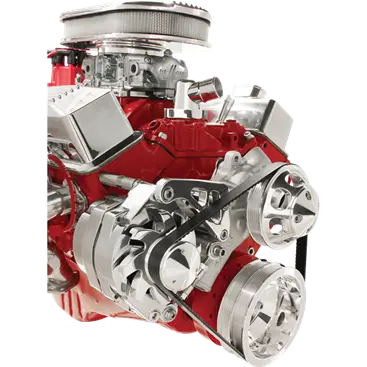 Billet Aluminum Small Block Chevy Alt Bracket, Long Pump, Mid Mount, Passenger Side 1