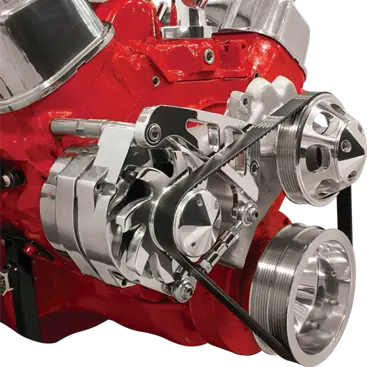 Billet Aluminum Big Block Chevy Alt Bracket, Long Pump, Mid Mount, Passenger Side 1