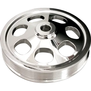 Billet Aluminum Serpentine P.S. Pulley For Saginaw Style Long Pump, Press On Pump Shaft 1