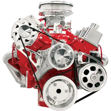 Billet Specialties Small Block Chevy Top Mount - Alternator And Power Steering Kits, Polished 1