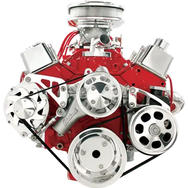 Billet Specialties Small Block Chevy Mid Mount- Alternator Kit And Power Steering Kit, Polished 1