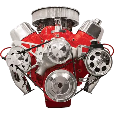 Billet Specialties Big Block Chevy Mid Mount- Alternator Kit And Power Steering Kit, Polished 1