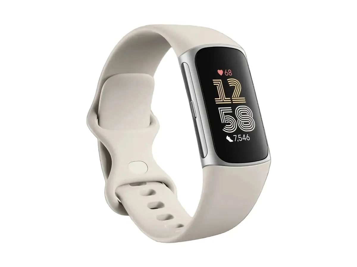 Fitbit Charge 6 - Advanced Fitness Tracker With Gps, Google Maps & Nfc Payments - Porcelain/Silver Aluminium | 79-Ga05185-Gb 1
