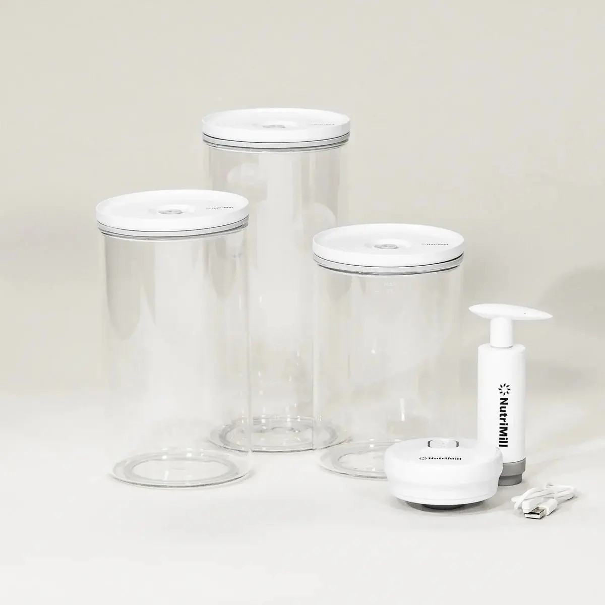 Nutrimill Glass Vacuum Sealer Container Set 1