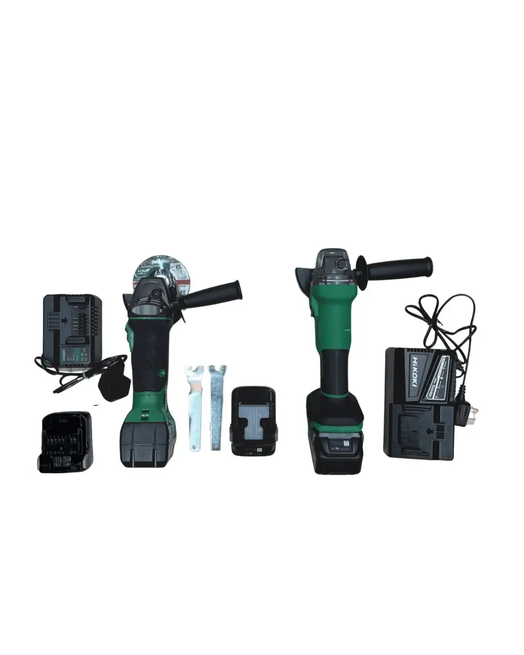 Hikoki 18V Cordless 4'' Grinder H-G18dsl2-5Ah + 18V Brushless Angle Grinder Cordless H-G1810dg-4.0Ah Combo Set C/W 2 Charger And 4 Battery (2Pcs 5Ah Battery &Amp; 2Pcs 4Ah Battery) | Model: H-Cb-G5+G4 1
