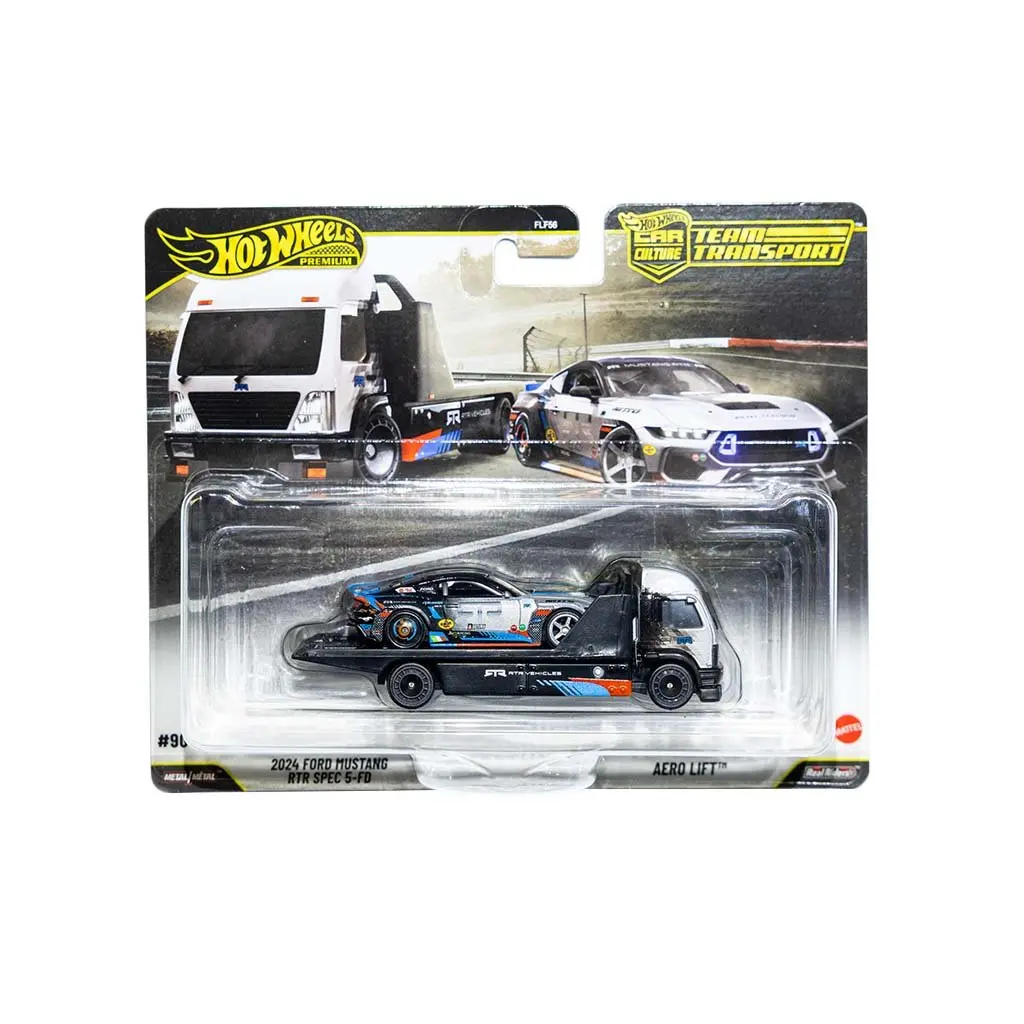 Hot Wheels 1/64 Scale 2024 Ford Mustang Rtr Spec 5-Fd With Hauler 1