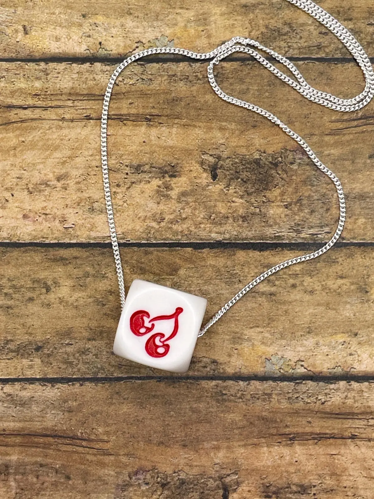 Vegas - Vintage Slot Machine Gambling Dice Pendant Necklace 1