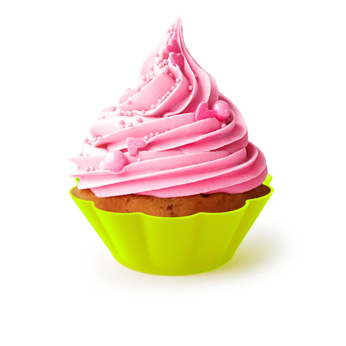 Bakelicious Bake Eat & Smile Scalloped Shaped Cupcake Liners - Asst Colours - Silicone 1