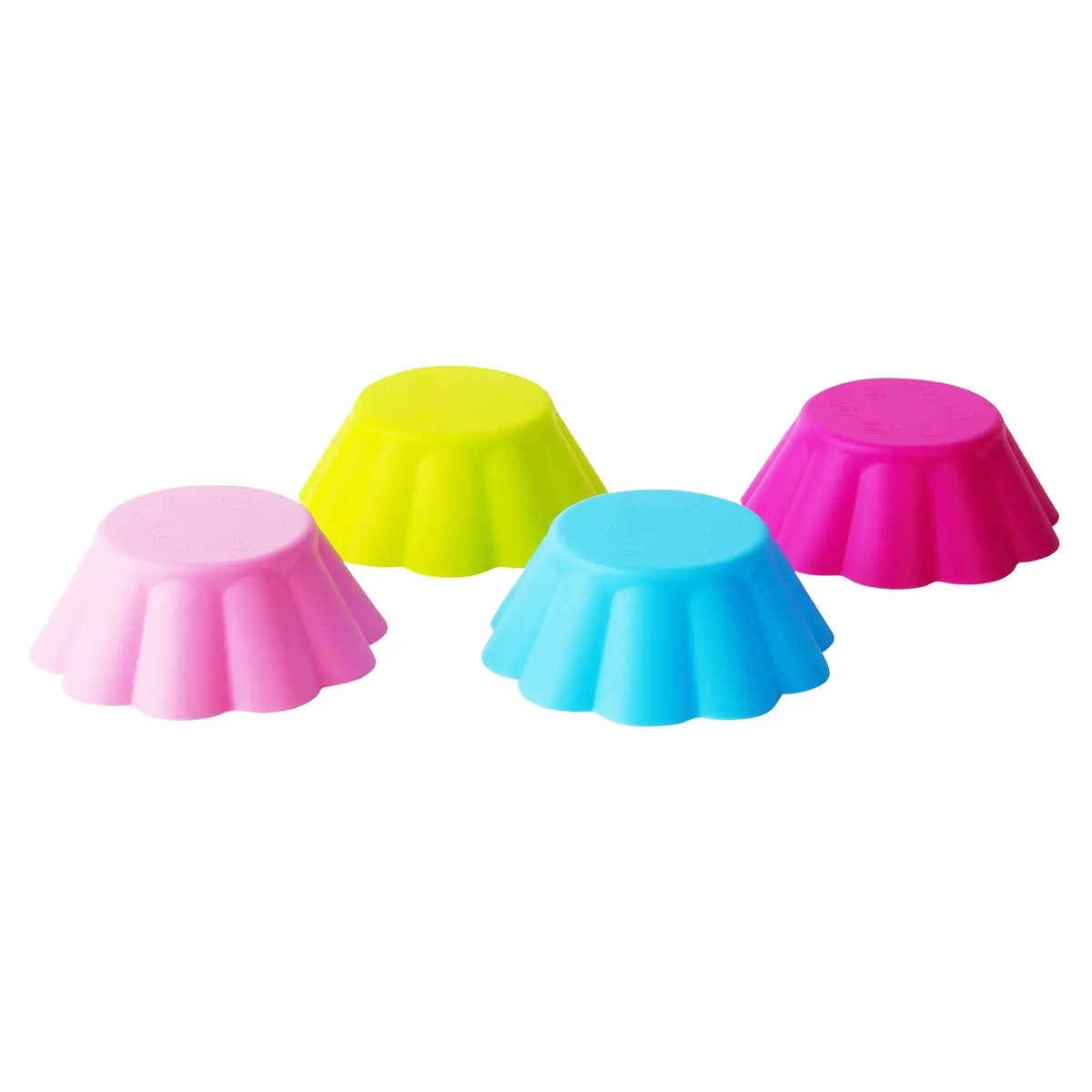 Bakelicious Bake Eat & Smile Scalloped Bake Cups Set Of 12 Asst Colours 1