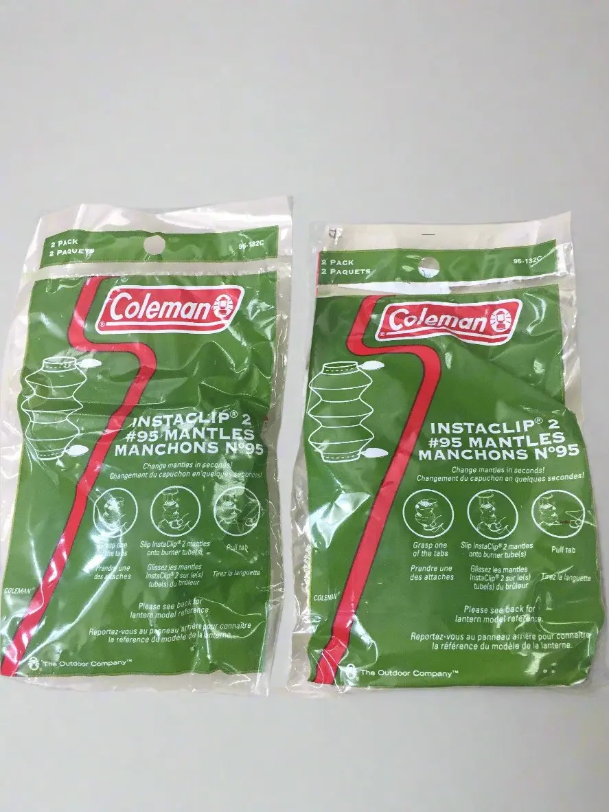 Coleman N 95 Insta-Clip 2 Mantles #95 - 2000026606 (Two Packages Of Two Mantles) 1
