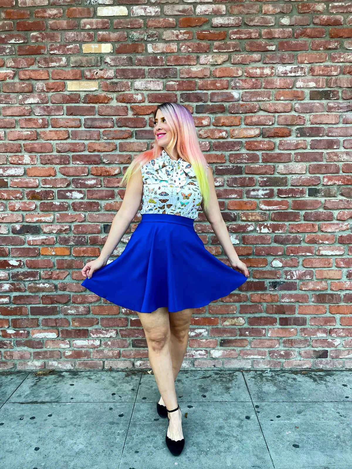 Royal Blue Skater Skirt 1