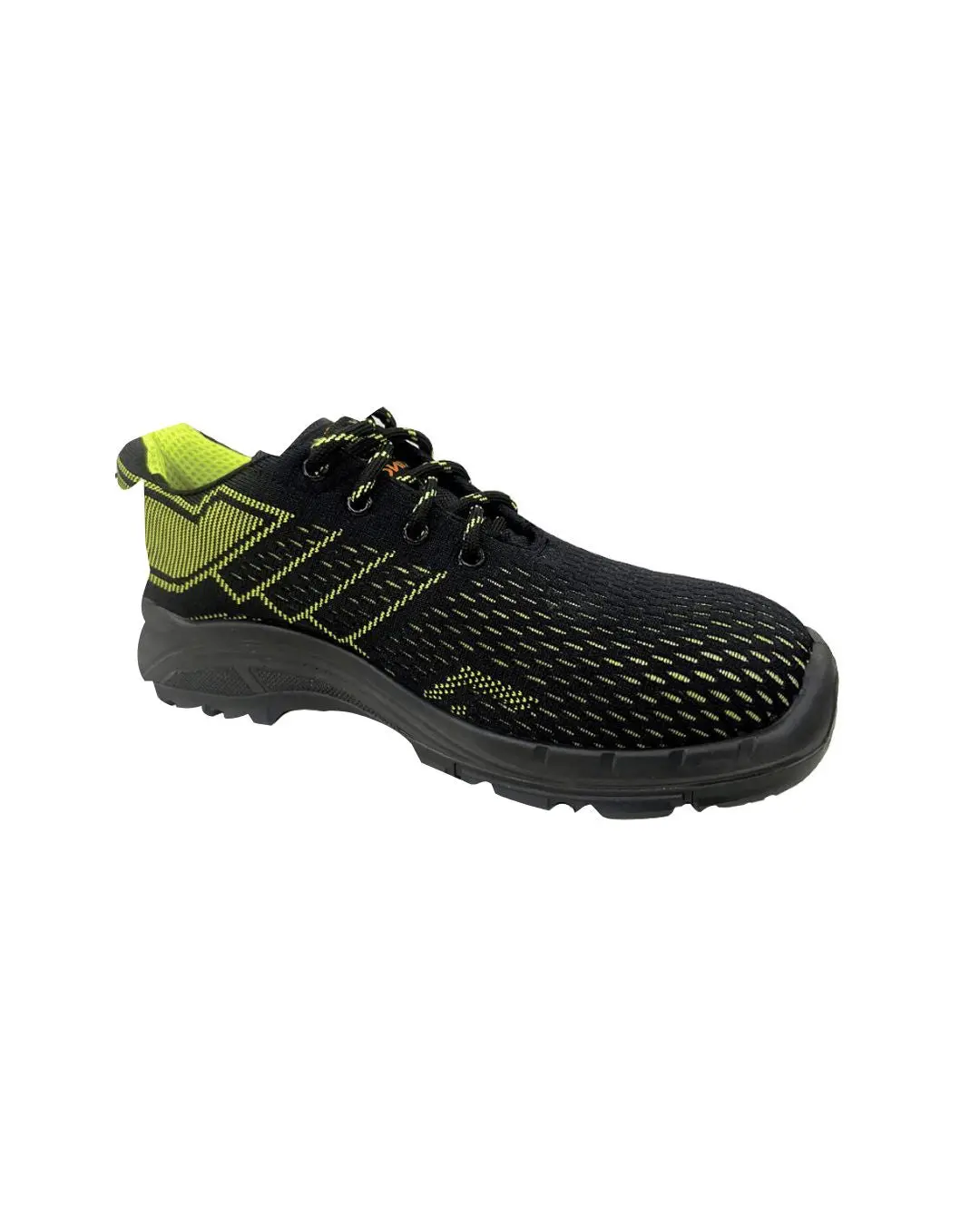 King's Impact Low Cut Black With Green Sports Laced Safety Shoe For Indoor/ Outdoor Works (6 Months Warranty) | Model: Shoe-K9561 1