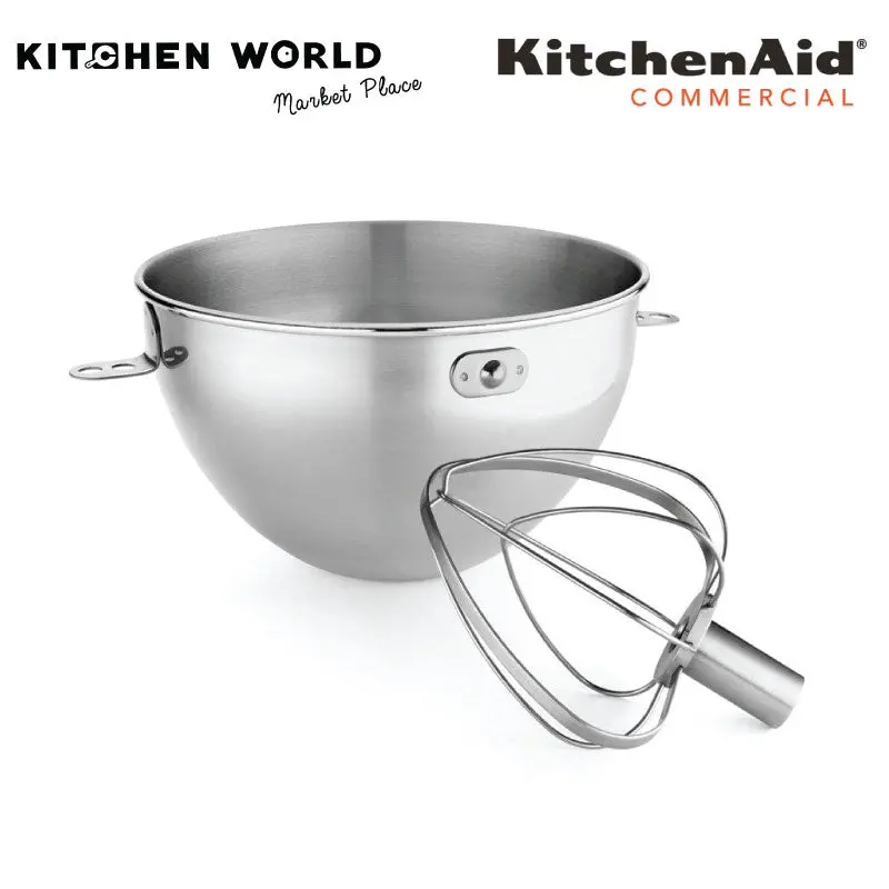 Kitchenaid 3-Qt. Polished Stainless Steel Bowl & Combi Whip (Whisk) 1