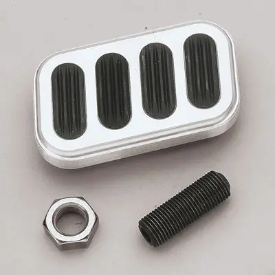 Lokar Billet Aluminum Rectangular Standard Brake Pedal Pad Assembly 1