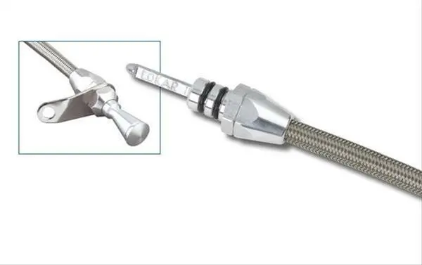Lokar Hi-Tech Flexible Braided Stainless Transmission Dipsticks Gm Th400 Transmount 1