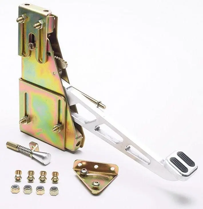 Brushed Billet Aluminum Foot Brake Pedal – Windowed Arm Design With Rubber Insert (Lk-Efb-9) 1