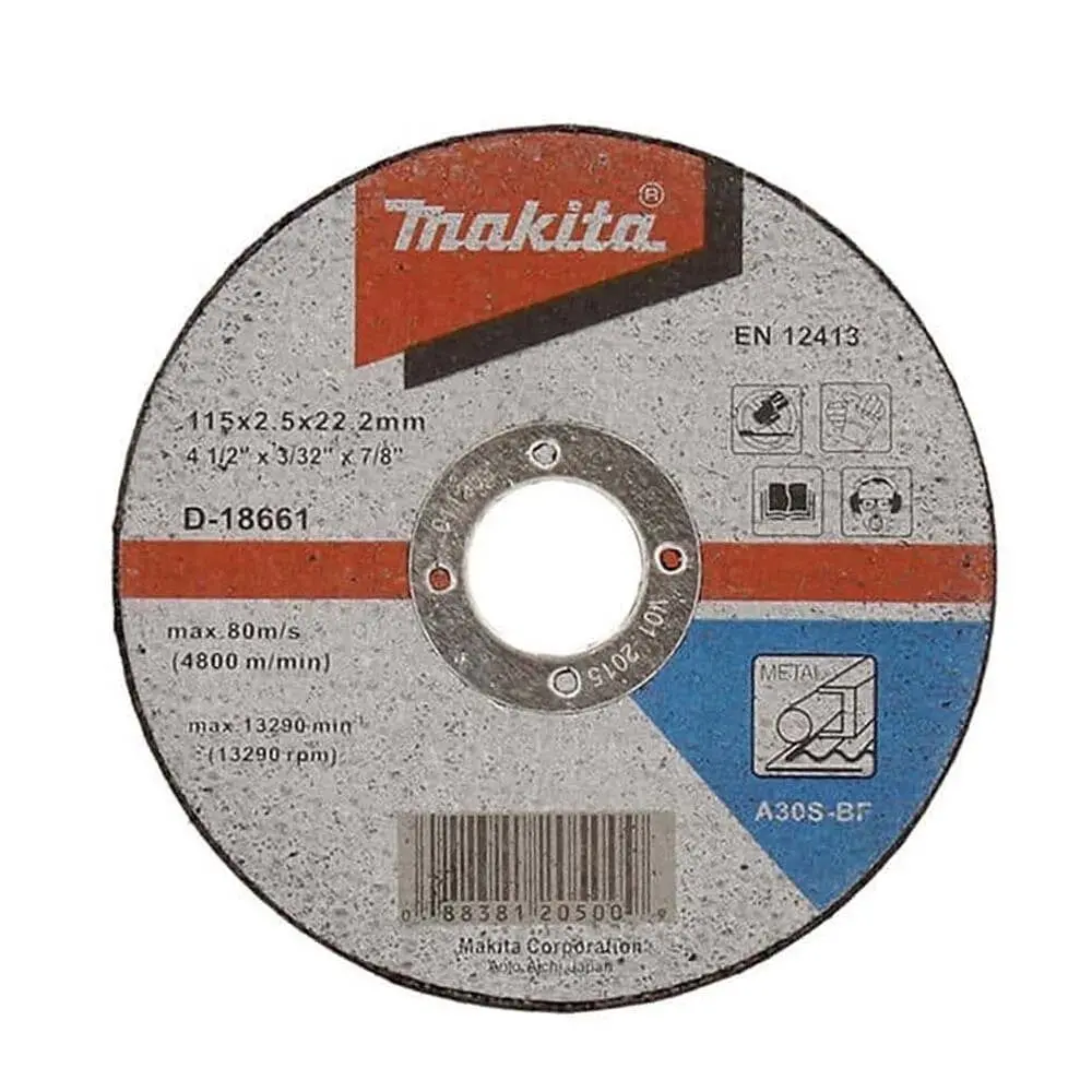 Makita 4-1/2'' (115X2.5X22.23Mm) Metal Cutting Disc A30s (D-18661) | Model: Cd-M045 1